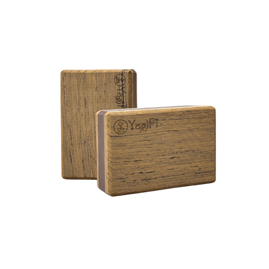 Yoga Foam Blocks | Big | Red and Wooden Color | Set of 2