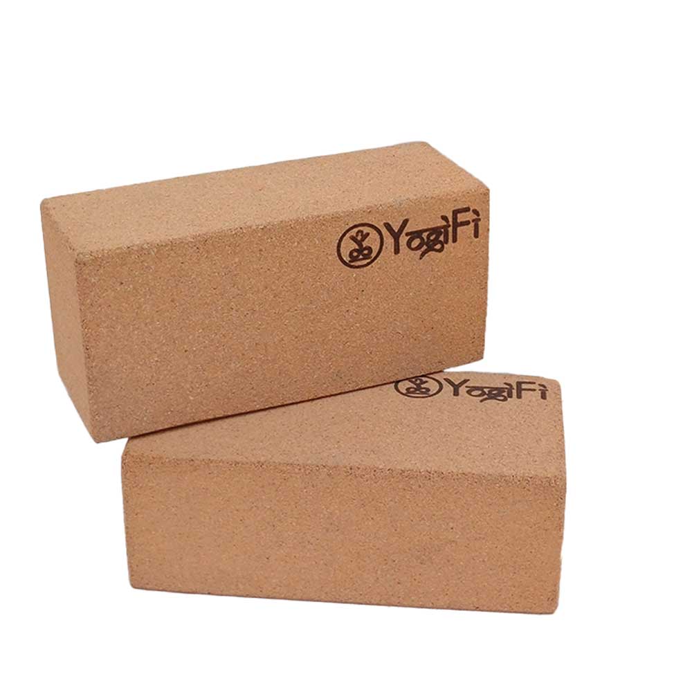 Yoga Blocks | Medium, Red and Wooden | Set of 2