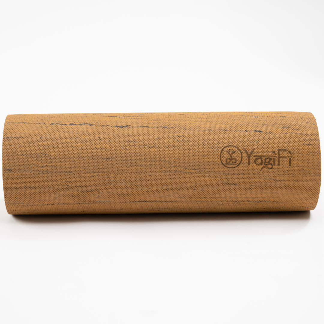 Foam roller | Big | Red and Wooden Color