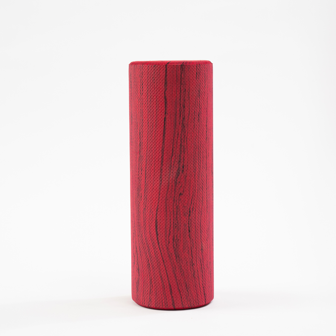 Foam roller | Big | Red and Wooden Color