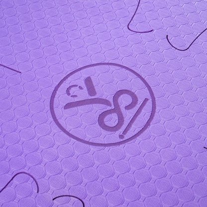 YogiFi Premium 6mm Anti Skid Mat + Mat holder belt | Alignment Lines | Purple - TPE