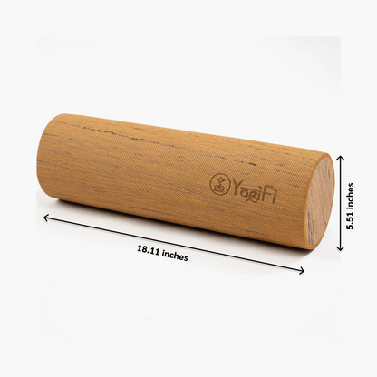 Foam roller | Big | Red and Wooden Color